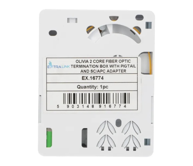 ExtraLink Olivia Puszka światłowodowa 2 spawy pigtail adapter SC/APC - 1543992 - zdjęcie 5